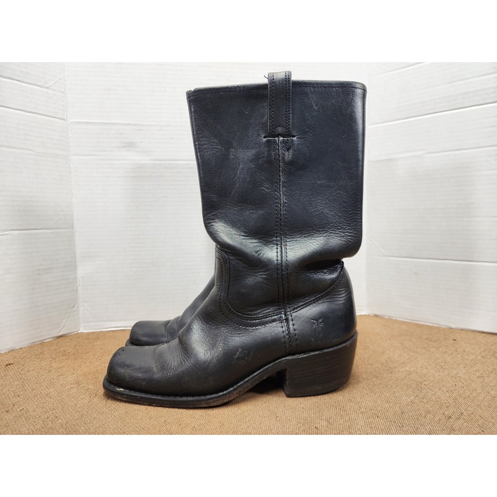 Frye Women's Black Cowgirl Vintage Western Boots Sz 8